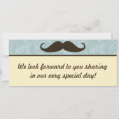 Je Moustache Vous Embarquer Faire-part de mariage  (Dos)