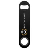 Je naam Anchor Gold Style Laurel Black Speed Flessenopener (Voorkant)