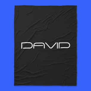 Je naam   Cool gestileerde  tekst Fleece Deken