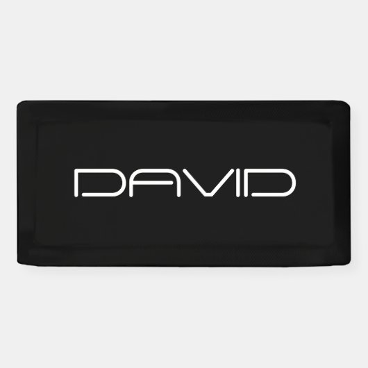 Je naam | Cool gestileerde  tekst Spandoek (Horizontaal)