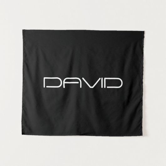 Je naam | Cool gestileerde tekst Wandkleed (Voorkant (horizontaal))