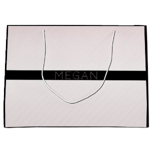 Je naam   Dun wit & Roos Ombre Strepen #2 Groot Cadeauzakje