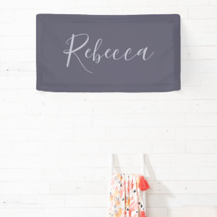 Je naam Elegant lavendel schrift op nevelig paar Spandoek