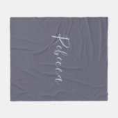 Je naam | Elegant Lavendel Script op Hazy Paarse Fleece Deken (Voorkant (Horizontaal))