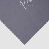 Je naam | Elegant Lavendel Script op Hazy Paarse Tissuepapier (Detail)