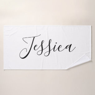 Je naam Elegant Schrift Bad Handdoek