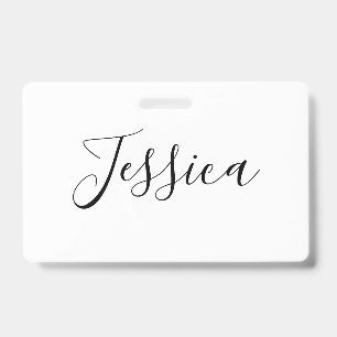 Je naam Elegant Schrift Badge