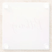Je naam | Elegant Script Soft Ombre Glazen Onderzetter (Achterkant)