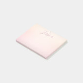 Je naam | Elegant Script Soft Ombre Post-it® Notes (Schuin)