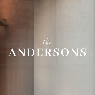 Je naam   Elegant White Home Entrance Dep Raamsticker