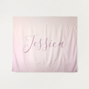Je naam Elegante Script zachte Ombre Wandkleed