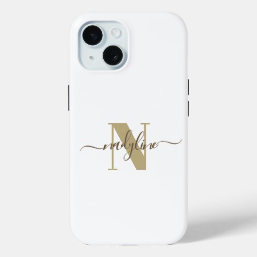 Je naam en naam eerste letter personaliseren Case-Mate iPhone case (Achterkant)