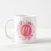 Je naam | Floral Monogram Koffiemok (Links)
