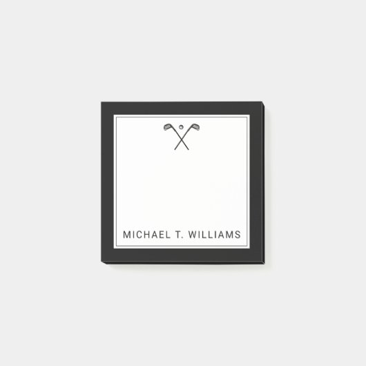 Je naam | Golfclubs Post-it® Notes (Voorkant)