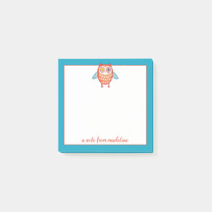 Je naam   Kute Colorful Owl Post-it® Notes