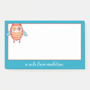 Je naam   Kute Colorful Owl Post-it® Notes
