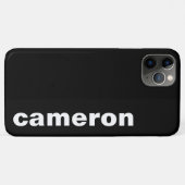 Je naam modern zwart Case-Mate iPhone case (Achterkant (horizontaal))