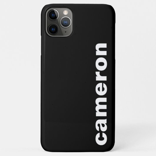 Je naam modern zwart Case-Mate iPhone case (Achterkant)