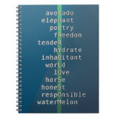 Je naam of bericht met kruiswoordraadsels? Blauw Notitieboek (Voorkant)