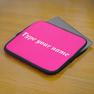 Je naam op roze laptophoes laptop sleeve
