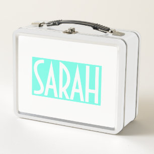 Je naam   Vetwitte tekst op Bright Aqua