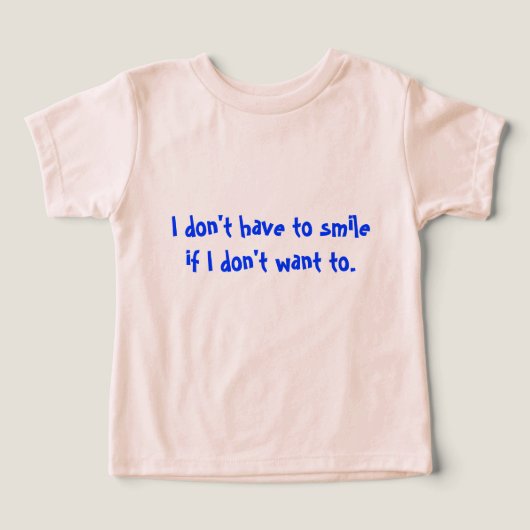 "Je n'ai pas à sourire" (Design Recto)