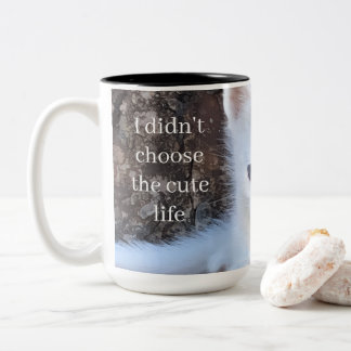 Je n'ai pas choisi la vie mignonne – Mug chaton bl