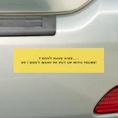 Je n'ai pas d'Enfants Drôle Sticker (En voiture)