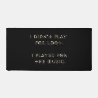 Je n'ai pas joué pour le butin.