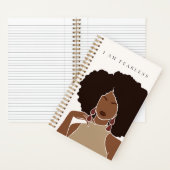 JE N'AI PAS PEUR | Fille noire | Carnet Spiral (À l'intérieur)