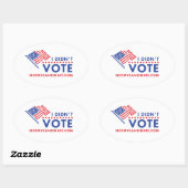 Je n'ai pas voté Sticker Politique (Feuille)