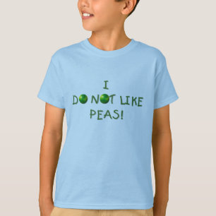 Je n'aime pas des T-shirts et des cadeaux de pois