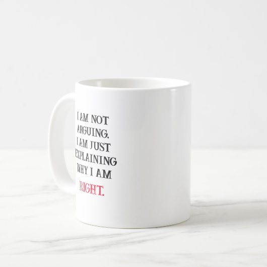 Je N'Argumente Pas, Mug De Café (Devant gauche)