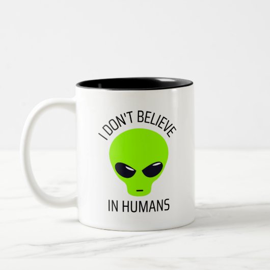 Je ne crois pas à la Mug de café humain (Gauche)