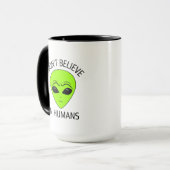 Je ne crois pas à la Mug de café humain (Devant gauche)