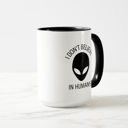 Je ne crois pas à la Mug de café humain (Devant droit)
