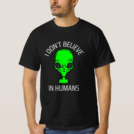 Je ne crois pas au T-shirt Humains (Devant)