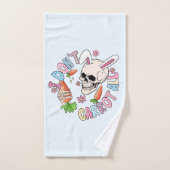 Je ne fais pas de carottes - Mignonne lapin crâne (Serviette à main)