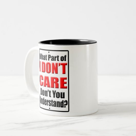 Je ne m'en fiche pas Mug (Devant gauche)