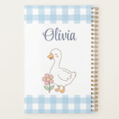 Je ne m'explique plus Carnet gingham en lin d'oie (Dos)
