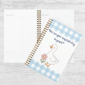 Je ne m'explique plus Carnet gingham en lin d'oie