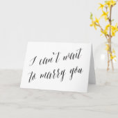 Je ne peux pas attendre de t'épouser | Carte de jo (Fleur jaune)