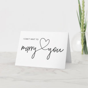 Je ne peux pas attendre d'épouser votre carte de M