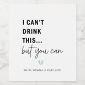 Je Ne Peux Pas Boire Cette Étiquette À Vins Faire- (Étiquettes simples)