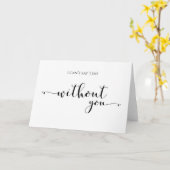 Je ne peux pas dire que je fais sans toi, carte de (Fleur jaune)