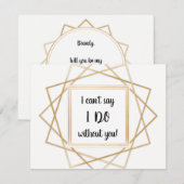 Je ne peux pas dire que je le fais sans ta carte d (Devant / Derrière)