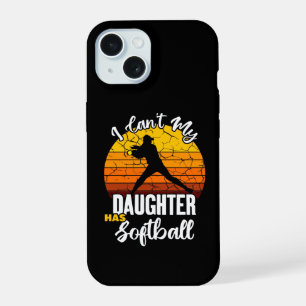 Je ne peux pas ma fille a softball Cadeau de maman