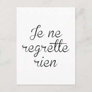 Je Ne Regrette Rien Briefkaart