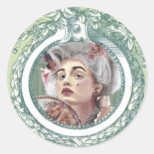 Je Ne Regrette Rien Round sticker (Voorkant)