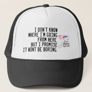 Je ne sais pas où je suis casquette allant de